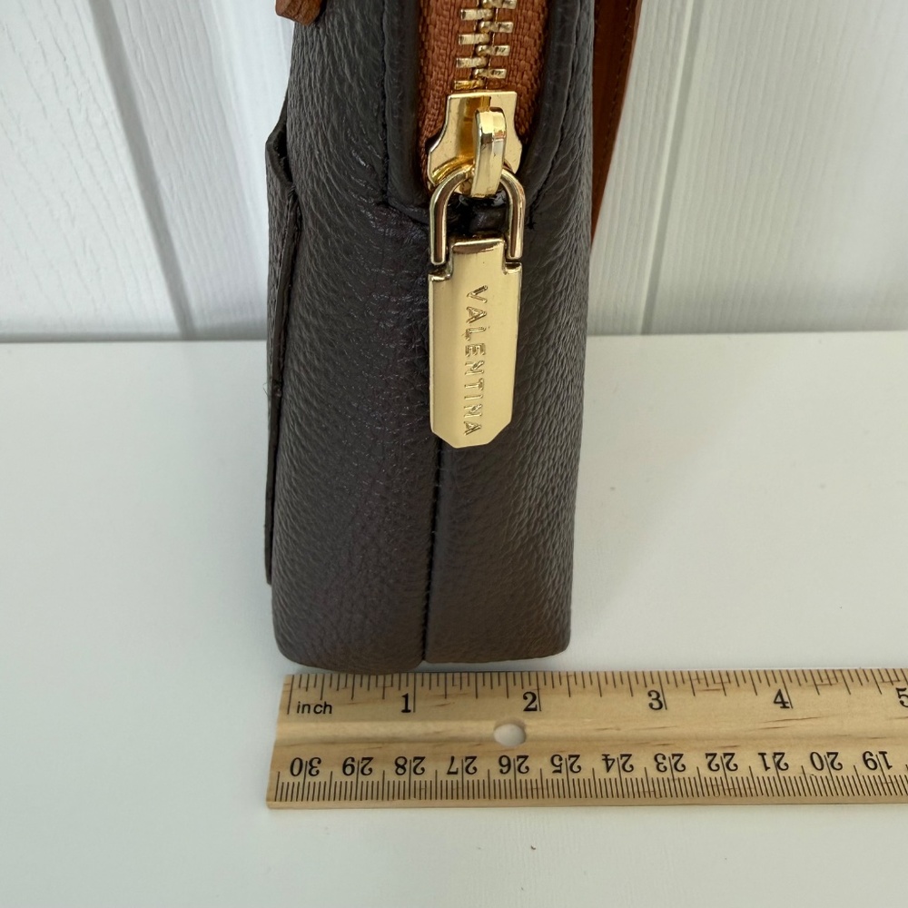 VALENTINA | Mini Brown Leather Crossbody Bag - Picture 3 of 6